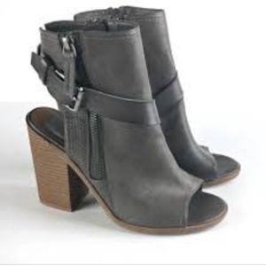 Dolce Vita “DV” Peep Toe Vegan Leather Boots
